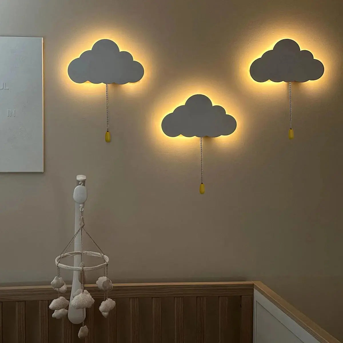Cloud Light - Floating Cloud Wall Lamps for Nursery & Kids' Bedrooms | Battery-operated Hanging Night Lights Veloura Home