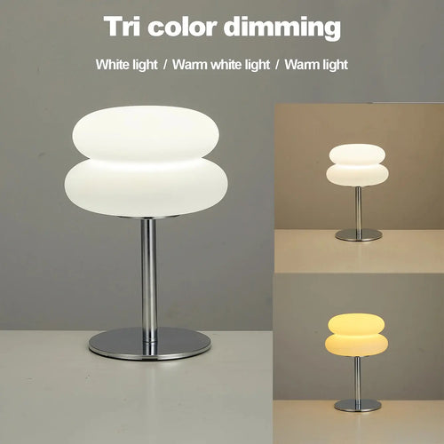 Bauhaus  table lamp plastic lampshade  bedroom bedside living room Nordic mushroom lamp 9-level brightness dimming ambient light Veloura Home